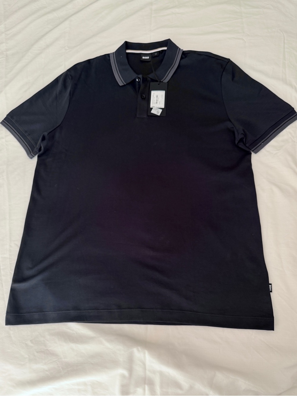 BOSS Black/Navy Men's Short-Sleeve Polo with Contrast Trim | XL | Brand New!